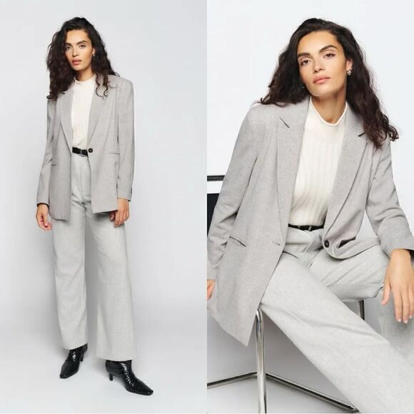 Reformation Catrina Blazer in light grey - Picture 1 of 13